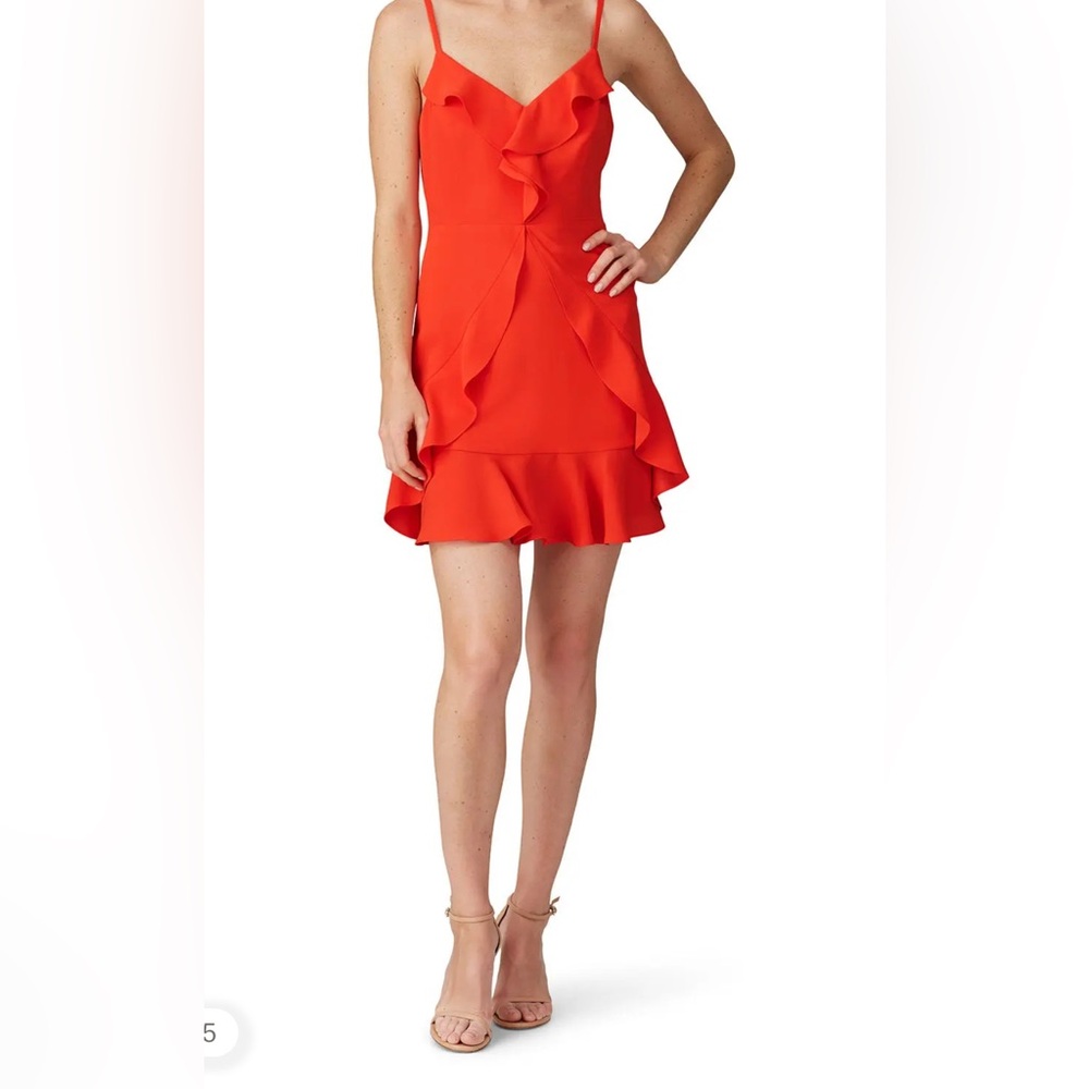 BCBG Ruffle Hem Mini Dress
